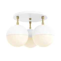 Color Ballsy Flush Mount -Cozy Light World 1 ballsy flush mount brass white