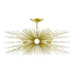Color Beaded Urchin Flush Mount 27" -Cozy Light World 1 beaded urchin flush mount 27 brass white