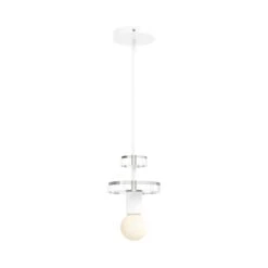 Color Bling Pendant -Cozy Light World 1 bling pendant nickel white