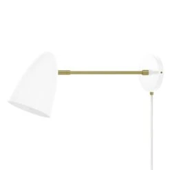 Color Boom Plug-in Sconce - 10" Arm 24 Color Boom Plug-in Sconce - 10" Arm -Cozy Light World 1 boom plugin sconce 10 brass white 1