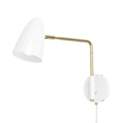 Color Boom Swing Arm Plug-in Sconce - 9" Arm -Cozy Light World 1 boom swing arm sconce plug in 9 brass white
