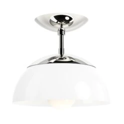 Color Cadbury Flush Mount 10" -Cozy Light World 1 cadburry flush mount 10 nickel white