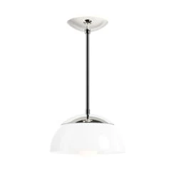 Color Cadbury Pendant 10" -Cozy Light World 1 cadburry pendant 10 nickel white