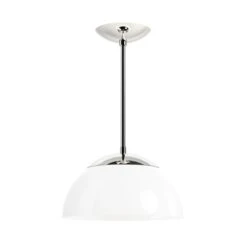 Color Cadbury Pendant 12" -Cozy Light World 1 cadburry pendant 12 nickel white