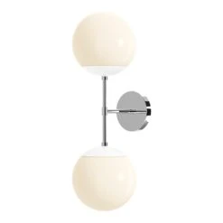 Color Cap Double Sconce 8" -Cozy Light World 1 cap double sconce 8 nickel white