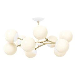 Color Crown Flush Mount 32" 29 Color Crown Flush Mount 32" -Cozy Light World 1 crown flush mount 32 brass white