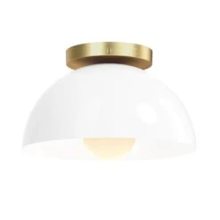 Color Hemi Flush Mount 10" 26 Color Hemi Flush Mount 10" -Cozy Light World 1 hemi flush mount 10 brass white