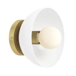 Color Hemi Sconce 8" 25 Color Hemi Sconce 8" -Cozy Light World 1 hemi sconce 8 brass white