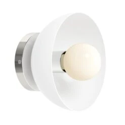 Color Hemi Sconce 8" 38 Color Hemi Sconce 8" -Cozy Light World 1 hemi sconce 8 nickel white