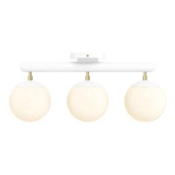 Color Icon 3 Flush Mount -Cozy Light World 1 icon flush mount 3 brass white