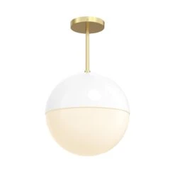 Color Lure Flush Mount 12" 25 Color Lure Flush Mount 12" -Cozy Light World 1 lure flush mount 12 brass white