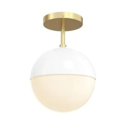 Color Lure Flush Mount 8" 25 Color Lure Flush Mount 8" -Cozy Light World 1 lure flush mount 8 brass white