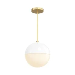 Color Lure Pendant 10" 25 Color Lure Pendant 10" -Cozy Light World 1 lure pendant 10 brass white