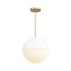 Color Lure Pendant 12" 26 Color Lure Pendant 12" -Cozy Light World 1 lure pendant 12 brass white