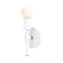 Color Major Sconce 9" -Cozy Light World 1 major sconce 9 brass white
