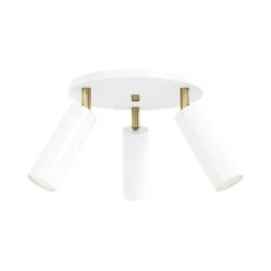 Color Pose Flush Mount -Cozy Light World 1 pose flush mount brass white