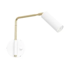 Color Reader Swing Arm Sconce - 9" Arm -Cozy Light World 1 reader swing arm 9 brass white