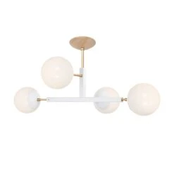 Color Status Flush Mount 35" 25 Color Status Flush Mount 35" -Cozy Light World 1 status flush mount brass white 1