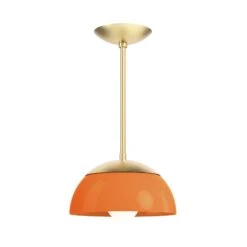 Color Cadbury Pendant 10" -Cozy Light World 10 cadburry pendant 10 brass orange