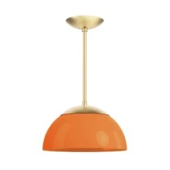 Color Cadbury Pendant 12" -Cozy Light World 10 cadburry pendant 12 brass orange