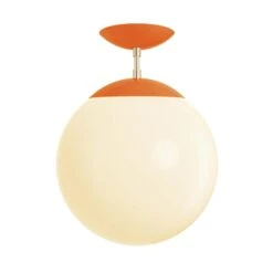 Color Cap Flush Mount 12" -Cozy Light World 10 cap flush mount 12 brass orange