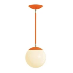 Color Cap Pendant 8" -Cozy Light World 10 cap globe pendant 8 brass orange 2a549fca 3327 4c13 bf8a be75ee8ae6b6