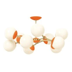Color Crown Flush Mount 32" 38 Color Crown Flush Mount 32" -Cozy Light World 10 crown flush mount 32 brass orange