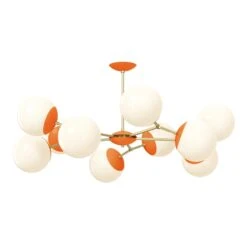 Color Crown Flush Mount 46" 35 Color Crown Flush Mount 46" -Cozy Light World 10 crown flush mount 46 brass orange