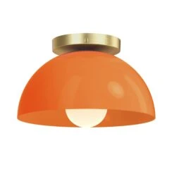 Color Hemi Flush Mount 10" 35 Color Hemi Flush Mount 10" -Cozy Light World 10 hemi flush mount 10 brass orange