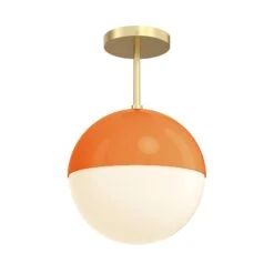 Color Lure Flush Mount 10" -Cozy Light World 10 lure flush mount 10 brass orange