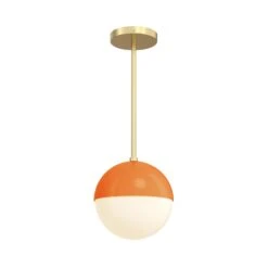 Color Lure Pendant 8" -Cozy Light World 10 lure pendant 8 brass orange