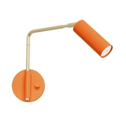 Color Reader Swing Arm Sconce - 9" Arm -Cozy Light World 10 reader swing arm 9 brass orange