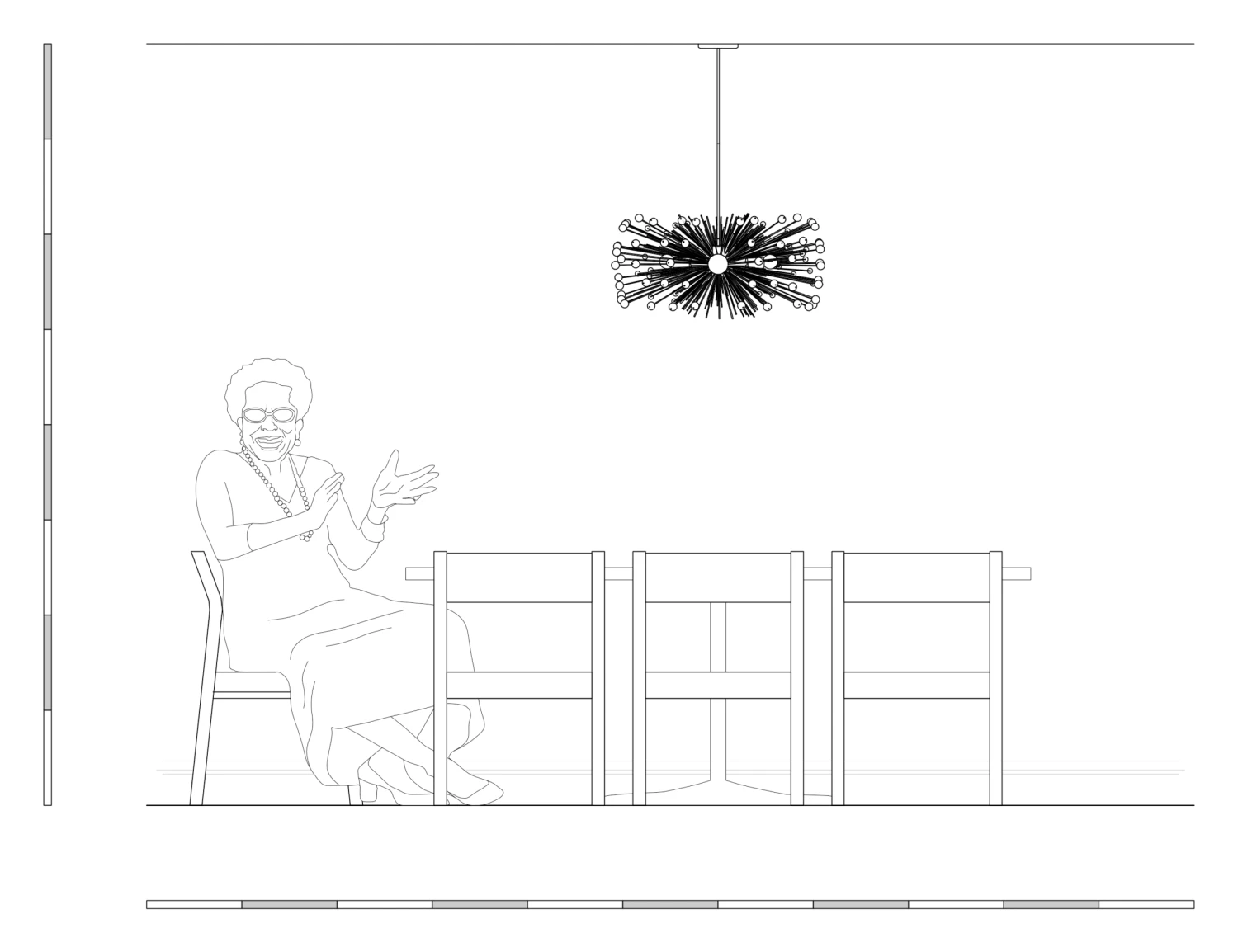 Color Beaded Urchin Chandelier 27" 7 Color Beaded Urchin Chandelier 27" - Image 7