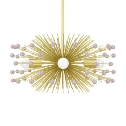 Color Beaded Urchin Chandelier 20"