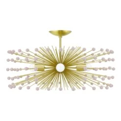 Color Beaded Urchin Flush Mount 27" -Cozy Light World 11 beaded urchin flush mount 27 brass barely