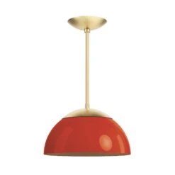 Color Cadbury Pendant 12" -Cozy Light World 11 cadburry pendant 12 brass ridinghoodred