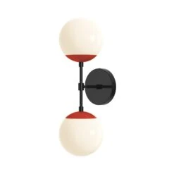 Color Cap Double Sconce 6" -Cozy Light World 11 cap double sconce 6 black ridinghoodred feb9a208 b7cc 433e 8ef1 7ef267b1c4b4