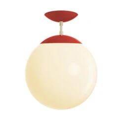 Color Cap Flush Mount 12" -Cozy Light World 11 cap flush mount 12 brass ridinghoodred