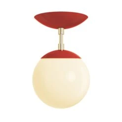 Color Cap Flush Mount 6" -Cozy Light World 11 cap flush mount 6 brass ridinghoodred