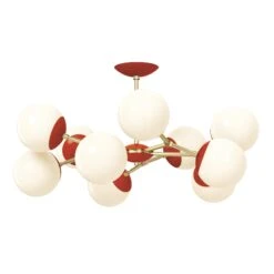 Color Crown Flush Mount 32" 39 Color Crown Flush Mount 32" -Cozy Light World 11 crown flush mount 32 brass ridinghoodred