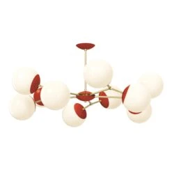 Color Crown Flush Mount 46" 36 Color Crown Flush Mount 46" -Cozy Light World 11 crown flush mount 46 brass ridinghoodred