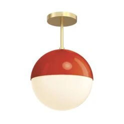 Color Lure Flush Mount 10" -Cozy Light World 11 lure flush mount 10 brass ridinghoodred