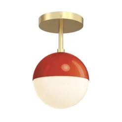 Color Lure Flush Mount 6" 34 Color Lure Flush Mount 6" -Cozy Light World 11 lure flush mount 6 brass ridinghoodred