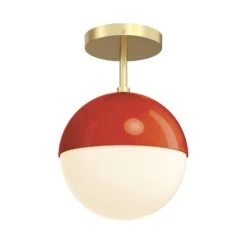 Color Lure Flush Mount 8" 35 Color Lure Flush Mount 8" -Cozy Light World 11 lure flush mount 8 brass ridinghoodred