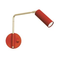 Color Reader Swing Arm Sconce - 9" Arm -Cozy Light World 11 reader swing arm 9 brass ridinghoodred