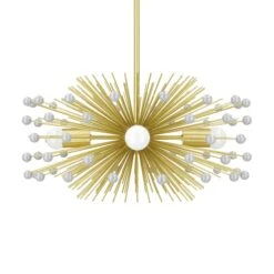 Color Beaded Urchin Chandelier 20" 24 Color Beaded Urchin Chandelier 20" -Cozy Light World 12 beaded urchin chandelier 20 brass chalk