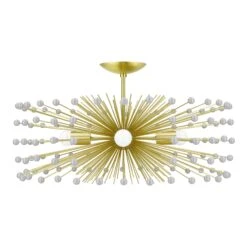 Color Beaded Urchin Flush Mount 27" -Cozy Light World 12 beaded urchin flush mount 27 brass chalk