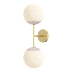 Color Cap Double Sconce 8" -Cozy Light World 12 cap double sconce 8 brass barely