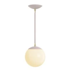 Color Cap Pendant 8" -Cozy Light World 12 cap globe pendant 8 brass barely