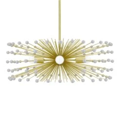 Color Beaded Urchin Chandelier 27" 29 Color Beaded Urchin Chandelier 27" -Cozy Light World 12 color beaded urchin chandelier 27 brass chalk
